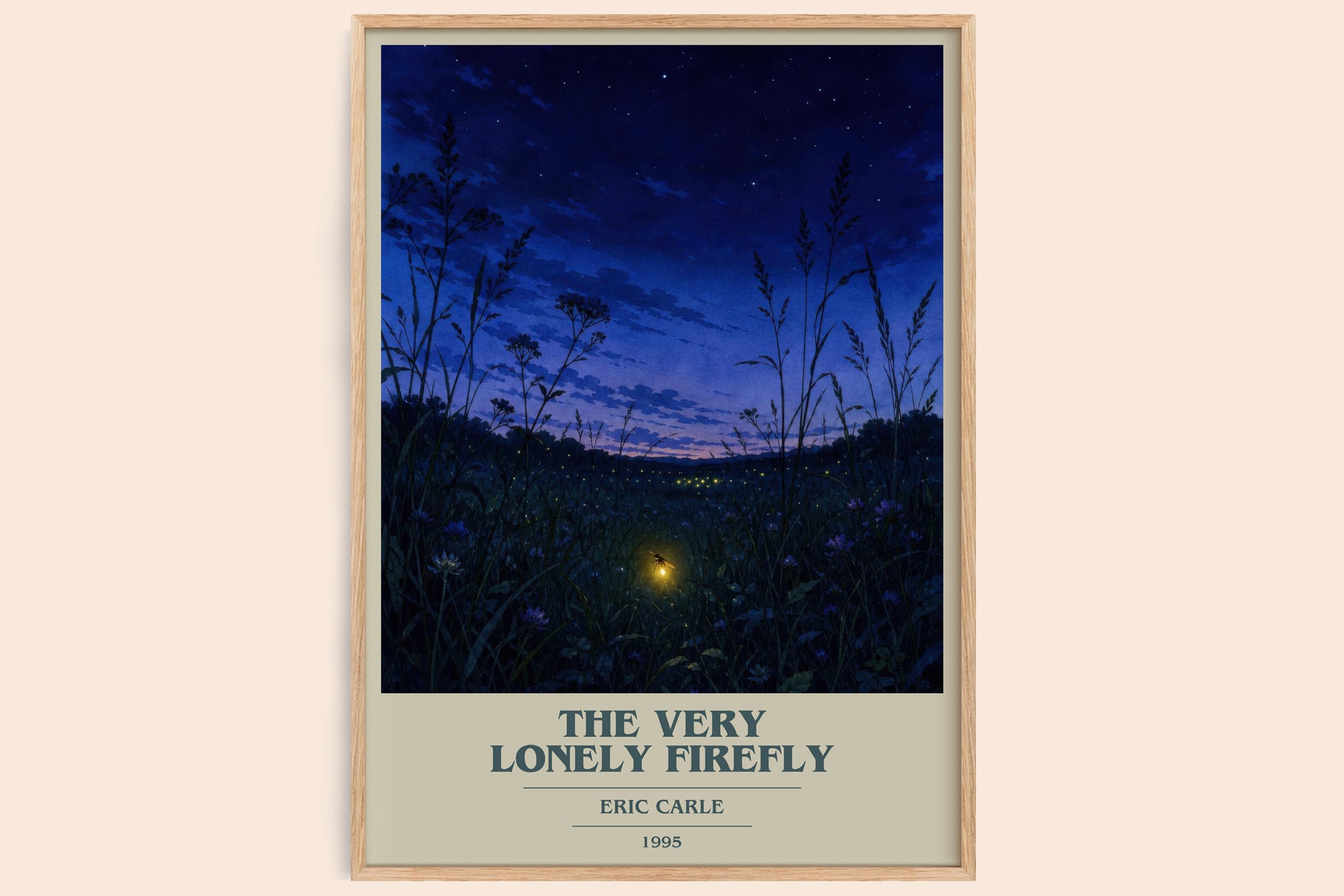 The Very Lonely Firefly book cover book poster by Eric Carle – framed literary art print