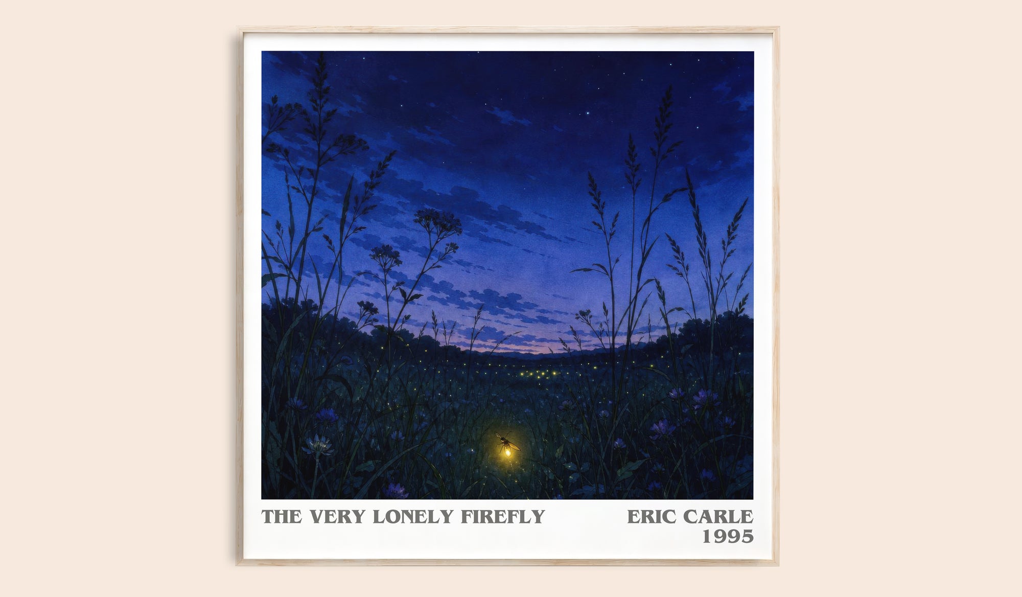 The Very Lonely Firefly literary book poster by Eric Carle – framed literary art print