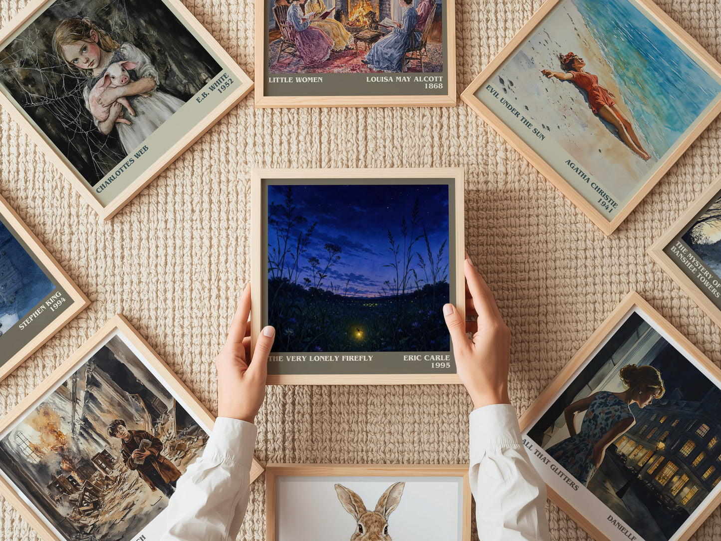 The Very Lonely Firefly literary book poster framed on wall – childrens wall art