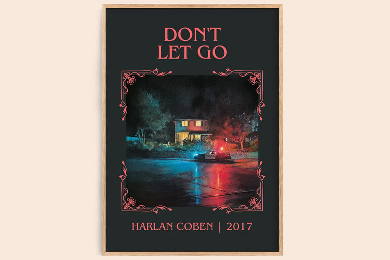 Don't Let Go classic book art book poster by Harlan Coben – framed literary art print