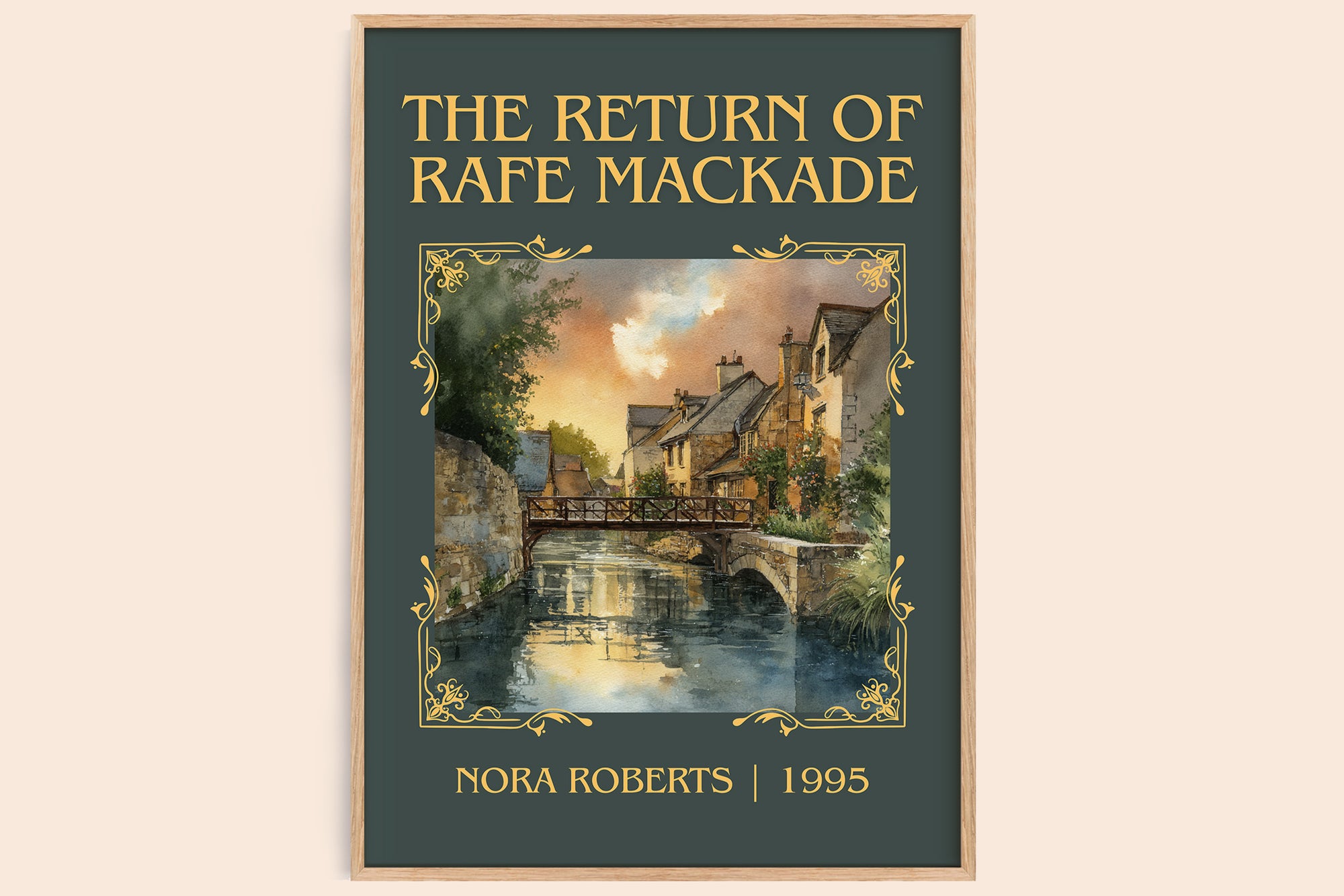 The Return of Rafe MacKade classic book art book poster by Nora Roberts – framed literary art print