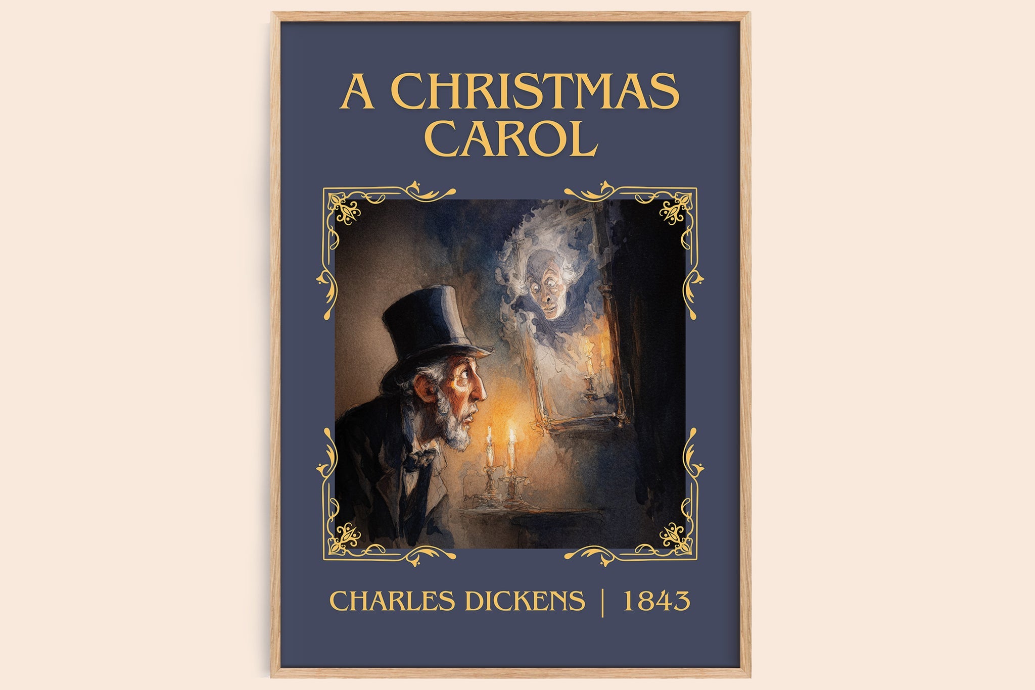 A Christmas Carol Classic Book Art Print by Charles Dickens