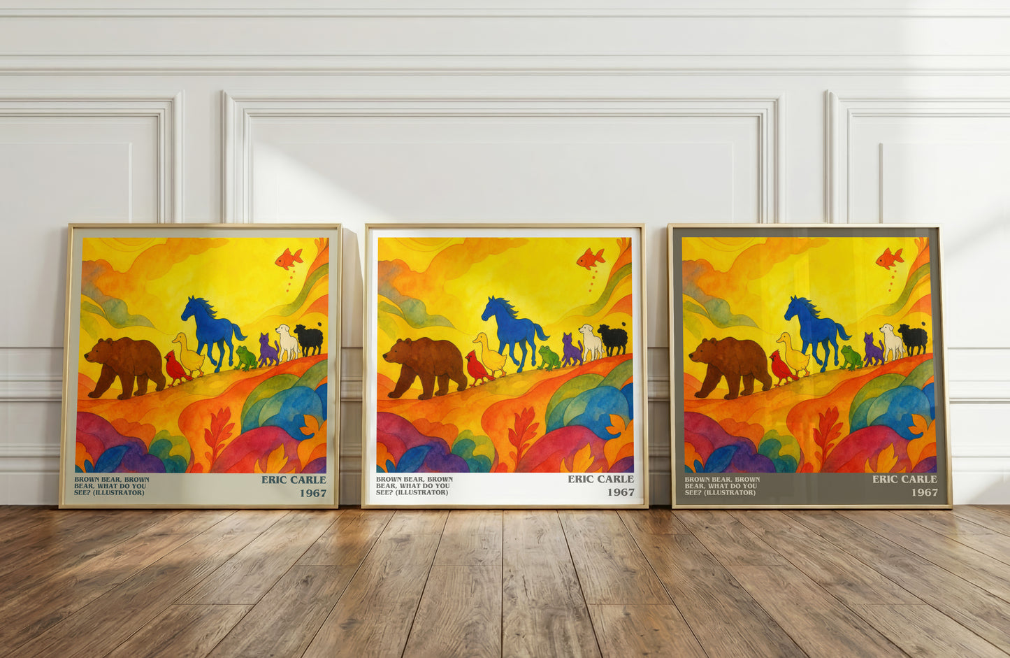 Brown Bear, Brown Bear, What Do You See? (Illustrator) literary art print colour and style options – Eric Carle book art