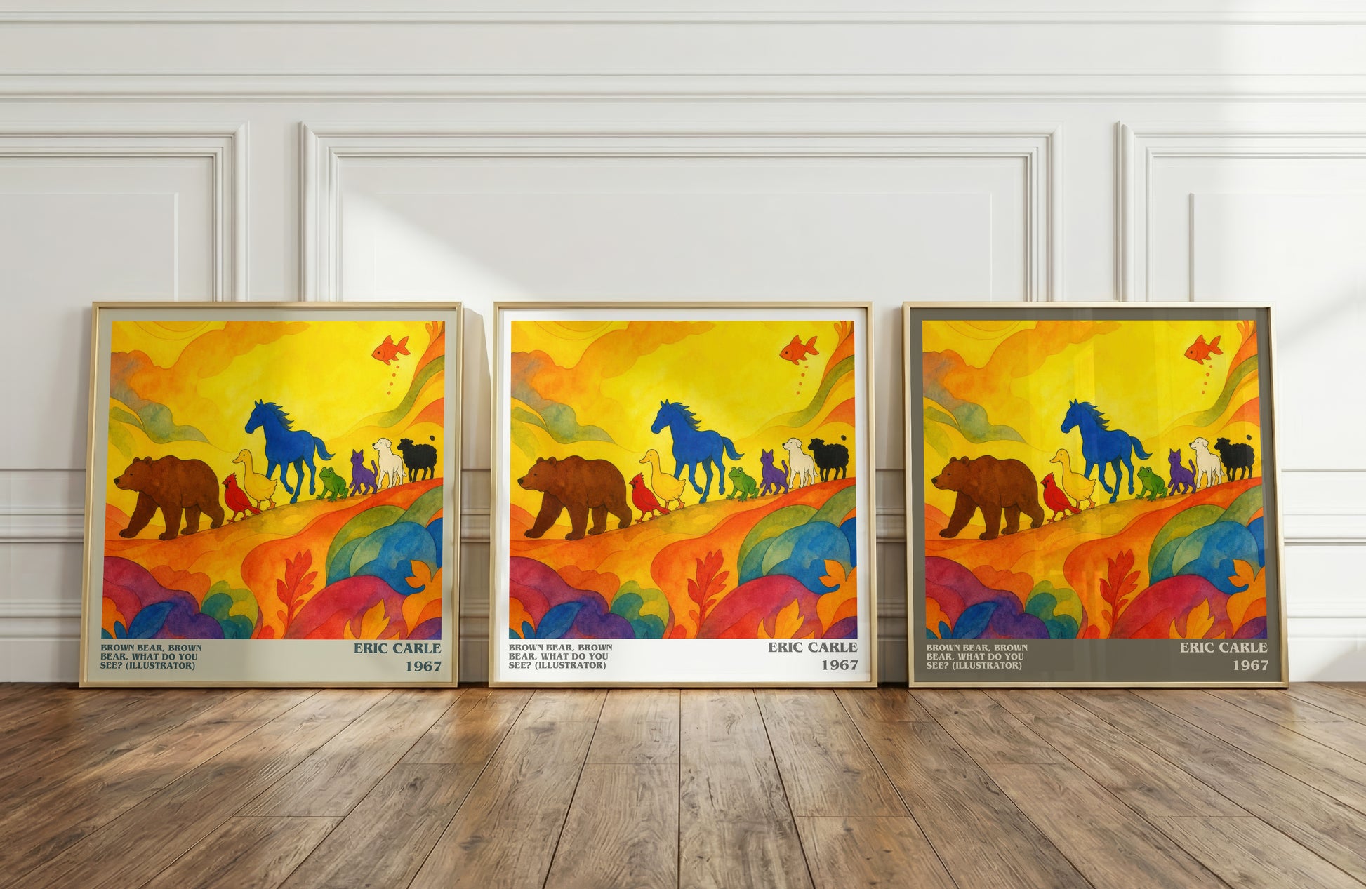 Brown Bear, Brown Bear, What Do You See? (Illustrator) literary art print colour and style options – Eric Carle book art