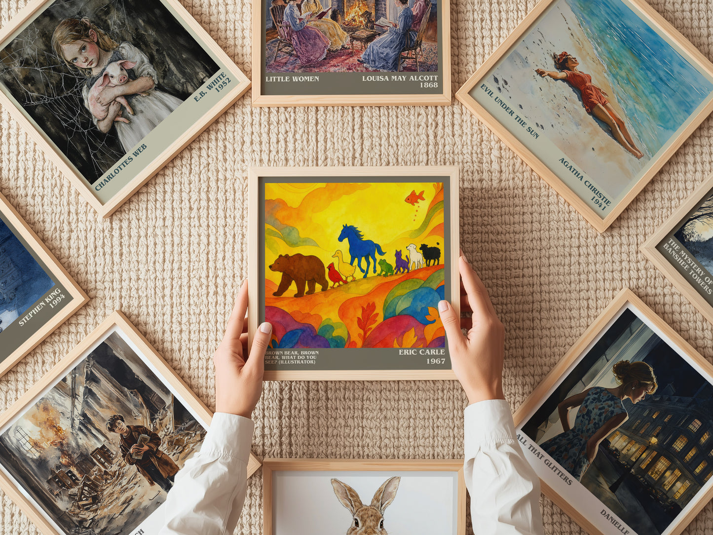 Brown Bear, Brown Bear, What Do You See? (Illustrator) literary book poster framed on wall – childrens wall art