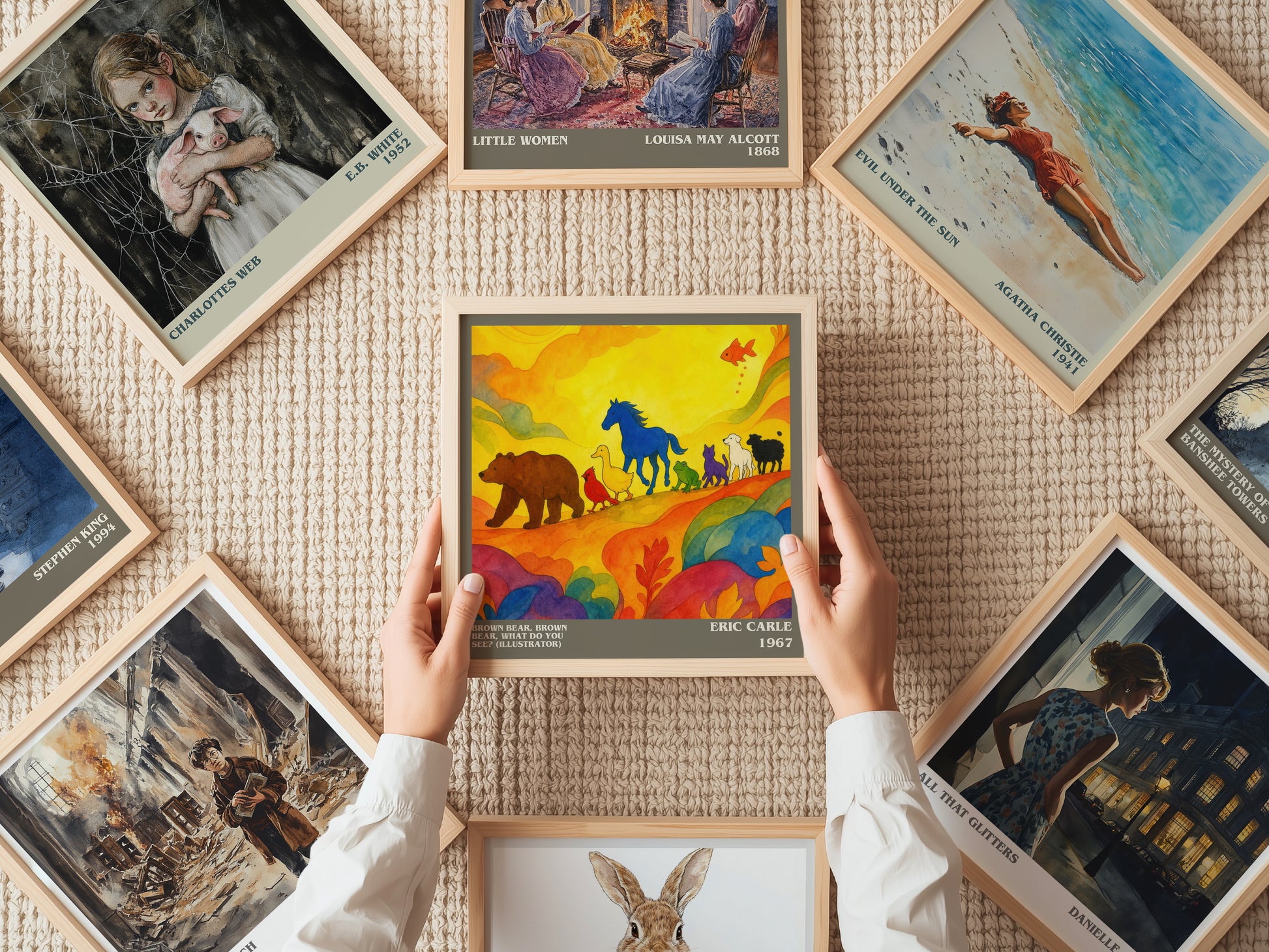Brown Bear, Brown Bear, What Do You See? (Illustrator) literary book poster framed on wall – childrens wall art