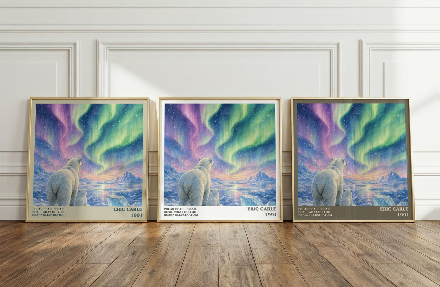 Polar Bear, Polar Bear, What Do You Hear? (Illustrator) literary art print colour and style options – Eric Carle book art