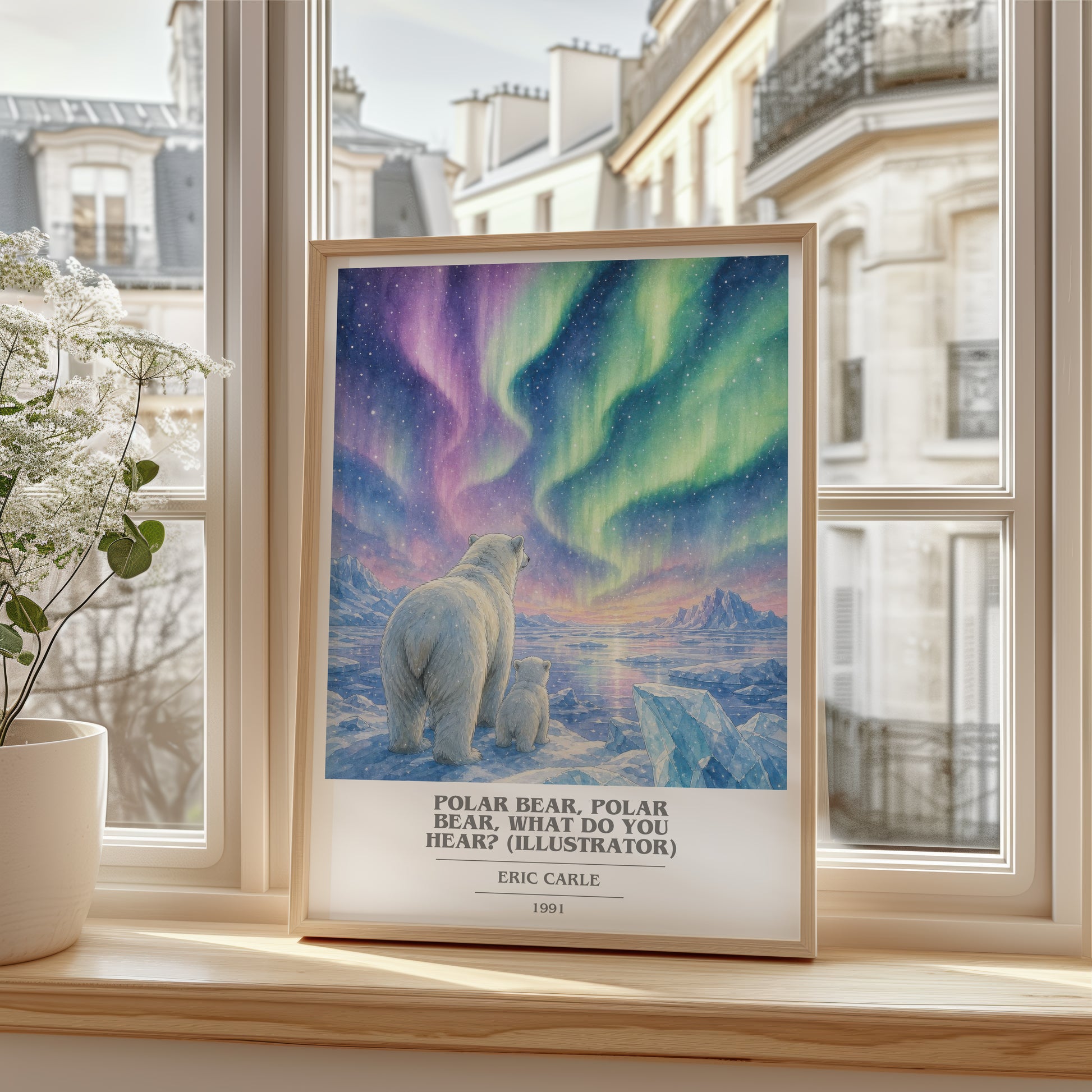 Polar Bear, Polar Bear, What Do You Hear? (Illustrator) book cover poster colour and style options – Eric Carle book art