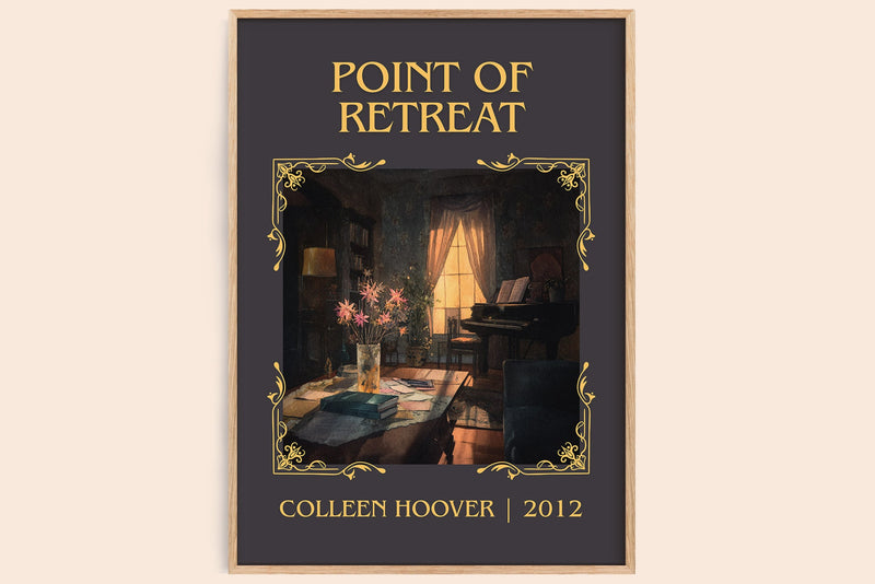 Point Of Retreat classic book art book poster by Colleen Hoover – framed literary art print