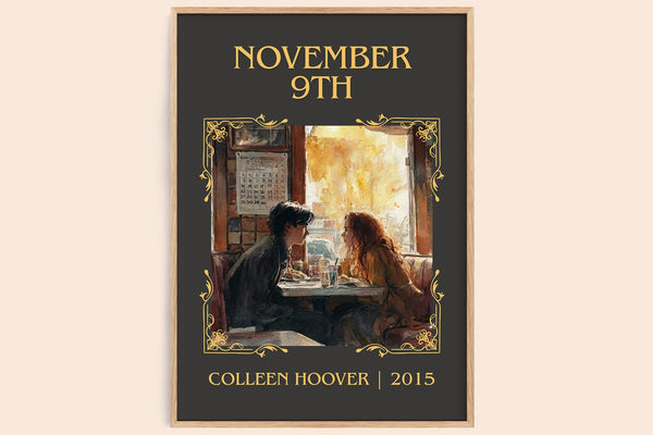 November 9 classic book art book poster by Colleen Hoover – framed literary art print