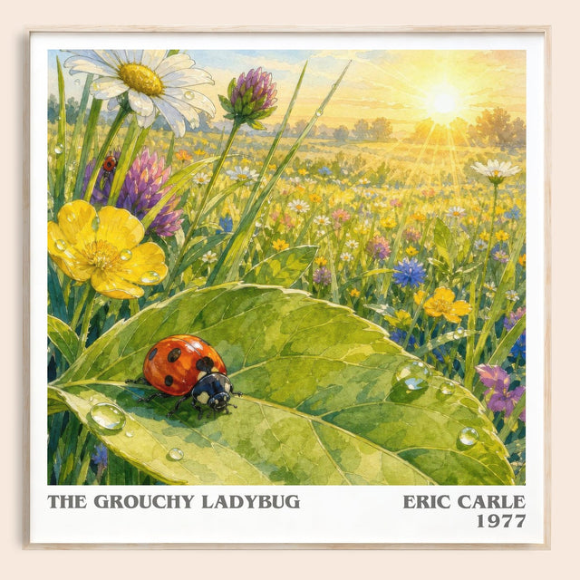 The Grouchy Ladybug Literary Art Print by Eric Carle