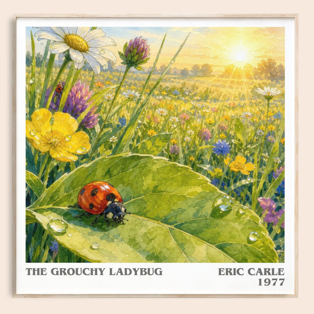 The Grouchy Ladybug Literary Art Print by Eric Carle