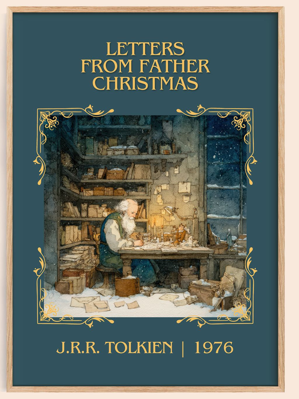 Letters from Father Christmas Classic Book Art Print by J. Tolkien – book poster