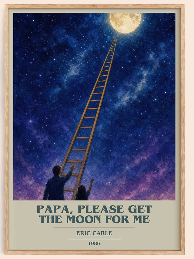 Papa, Please Get The Moon For Me Book Cover Poster by Eric Carle