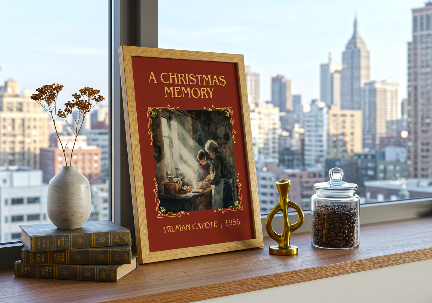 A Christmas Memory classic book art print paper finish options – matte satin gloss
