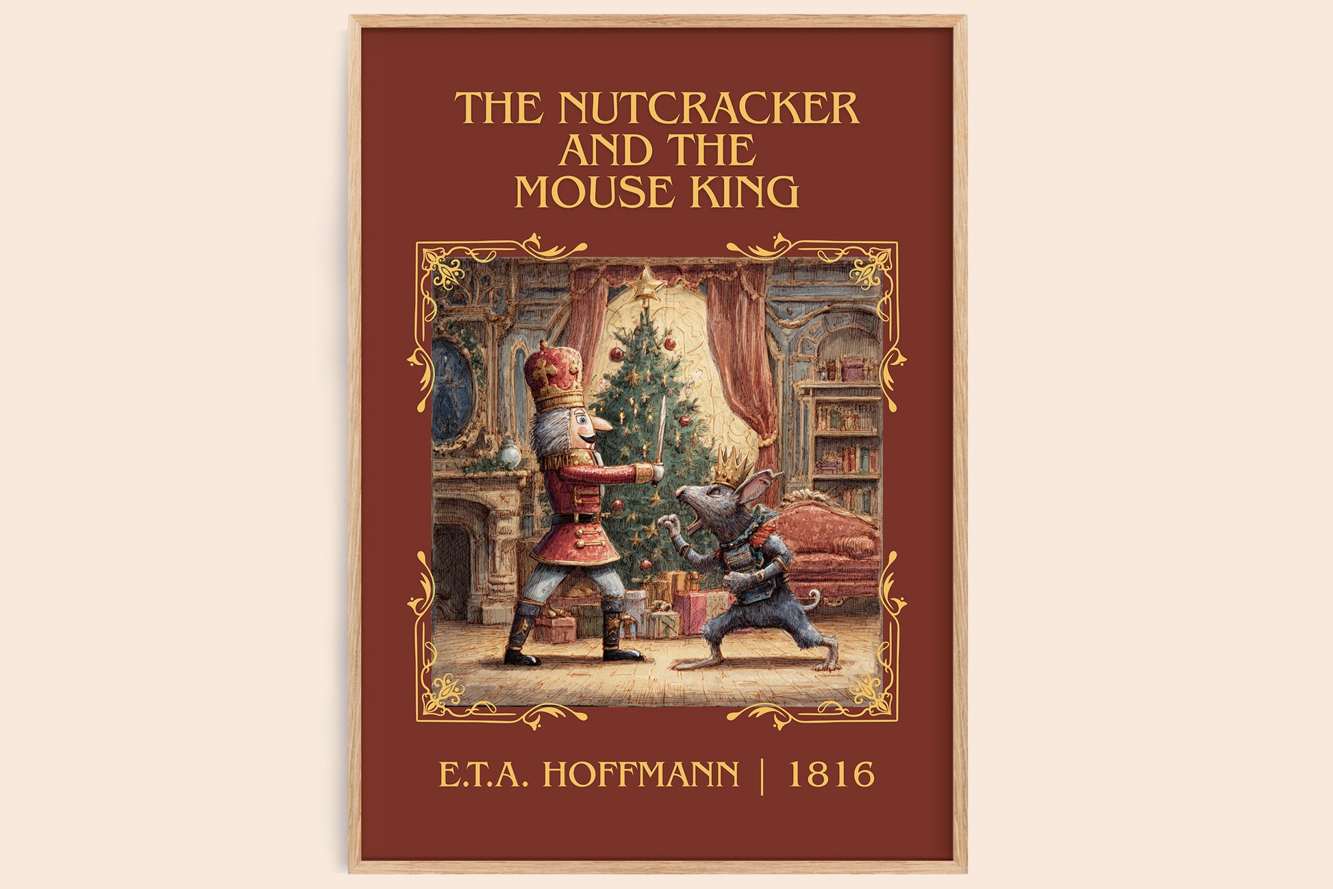 Nutcracker and the Mouse King classic book art book poster by E. T. A. Hoffmann – framed literary art print