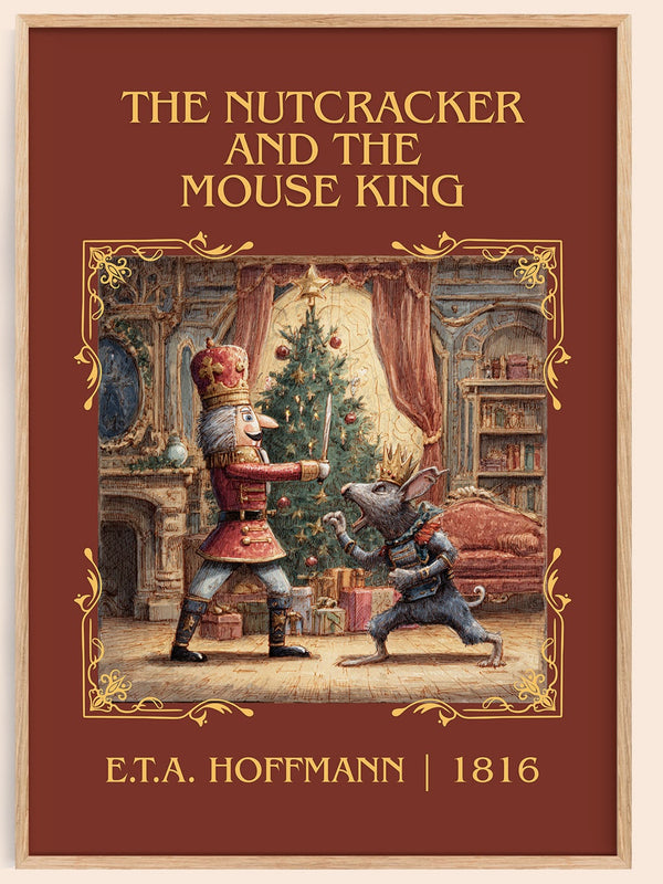 Nutcracker and the Mouse King classic book art book poster by E. T. A. Hoffmann – framed literary art print