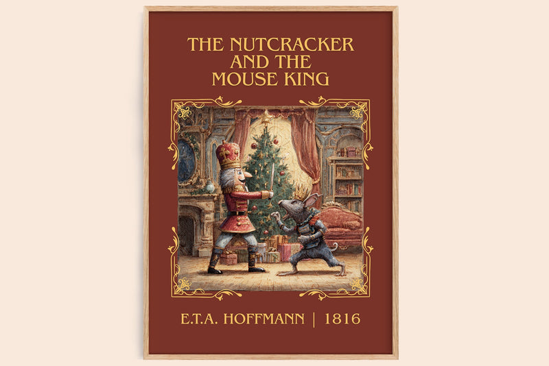 Nutcracker and the Mouse King classic book art book poster by E. T. A. Hoffmann – framed literary art print