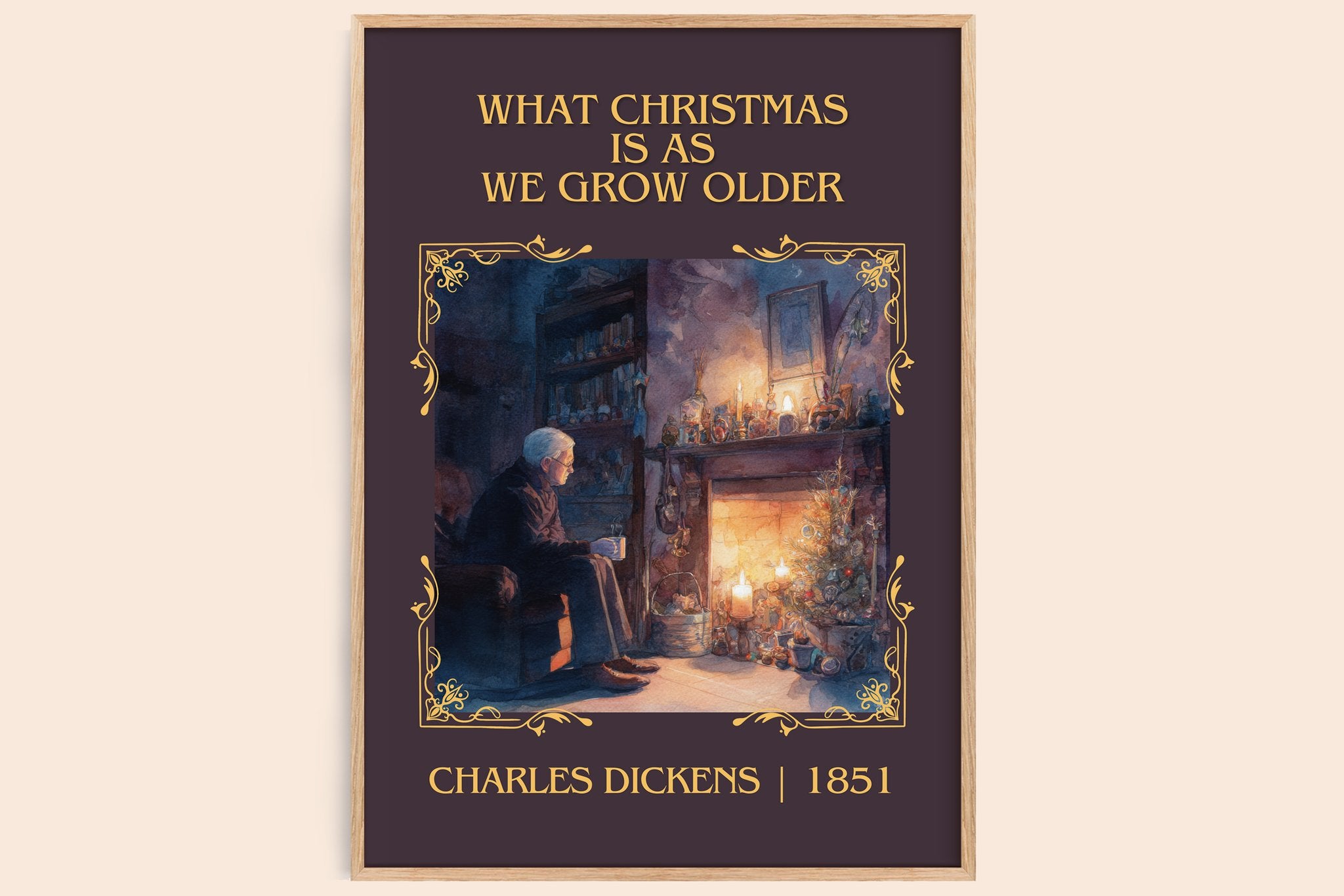 What Christmas Is As We Grow Older Classic Book Art Print by Charles Dickens