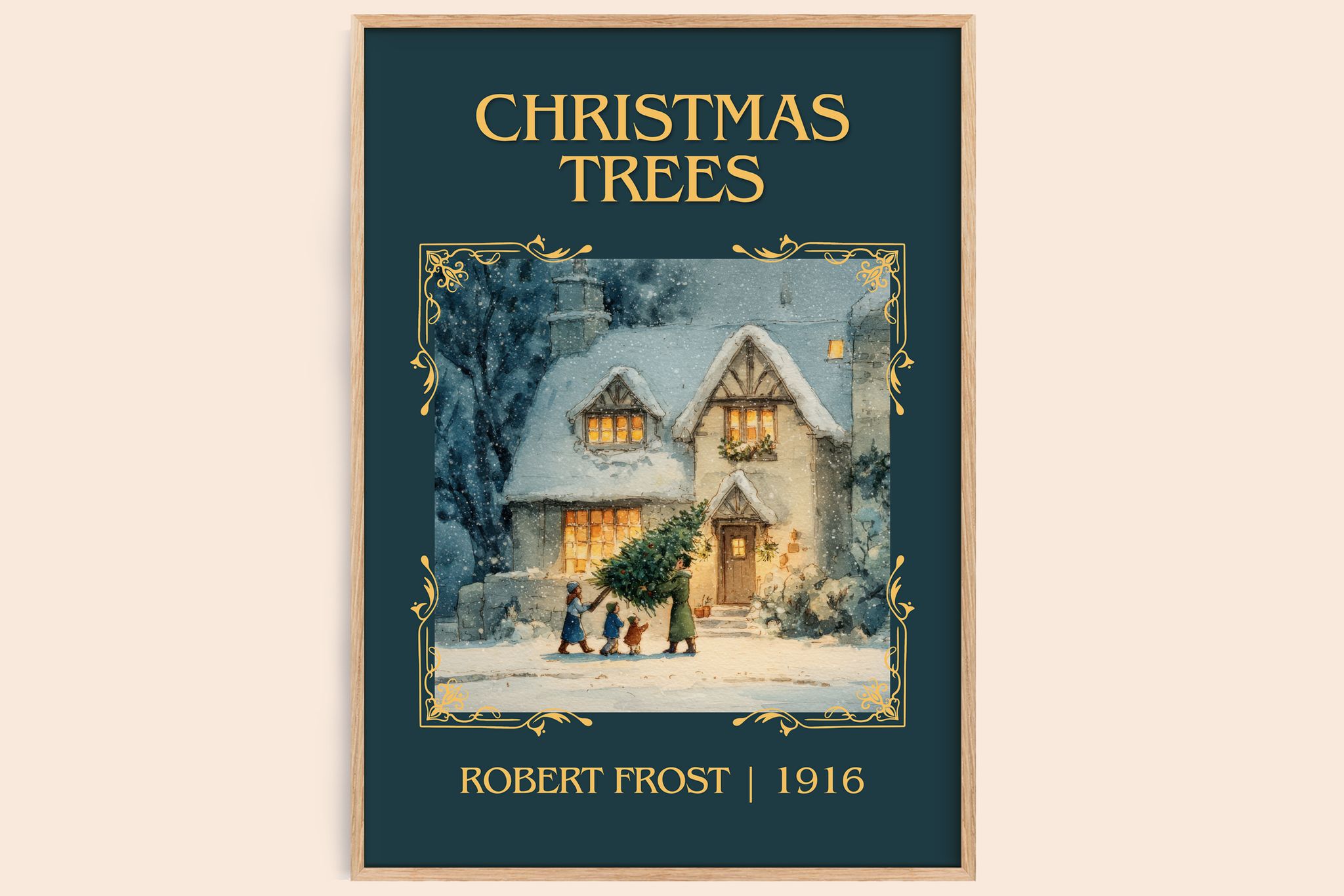 Christmas Trees Classic Book Art Print by Robert Frost
