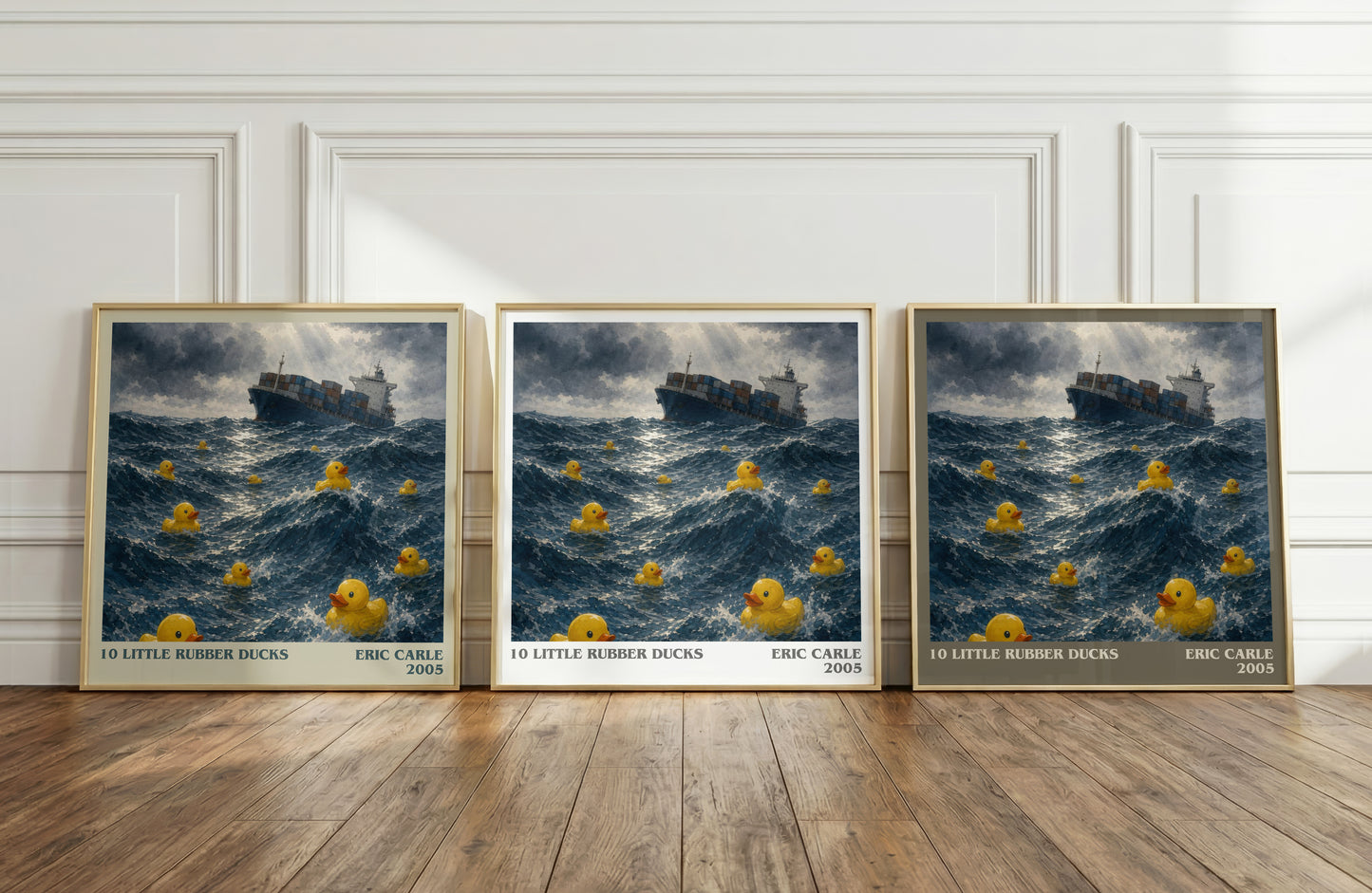 10 Little Rubber Ducks literary art print colour and style options – Eric Carle book art