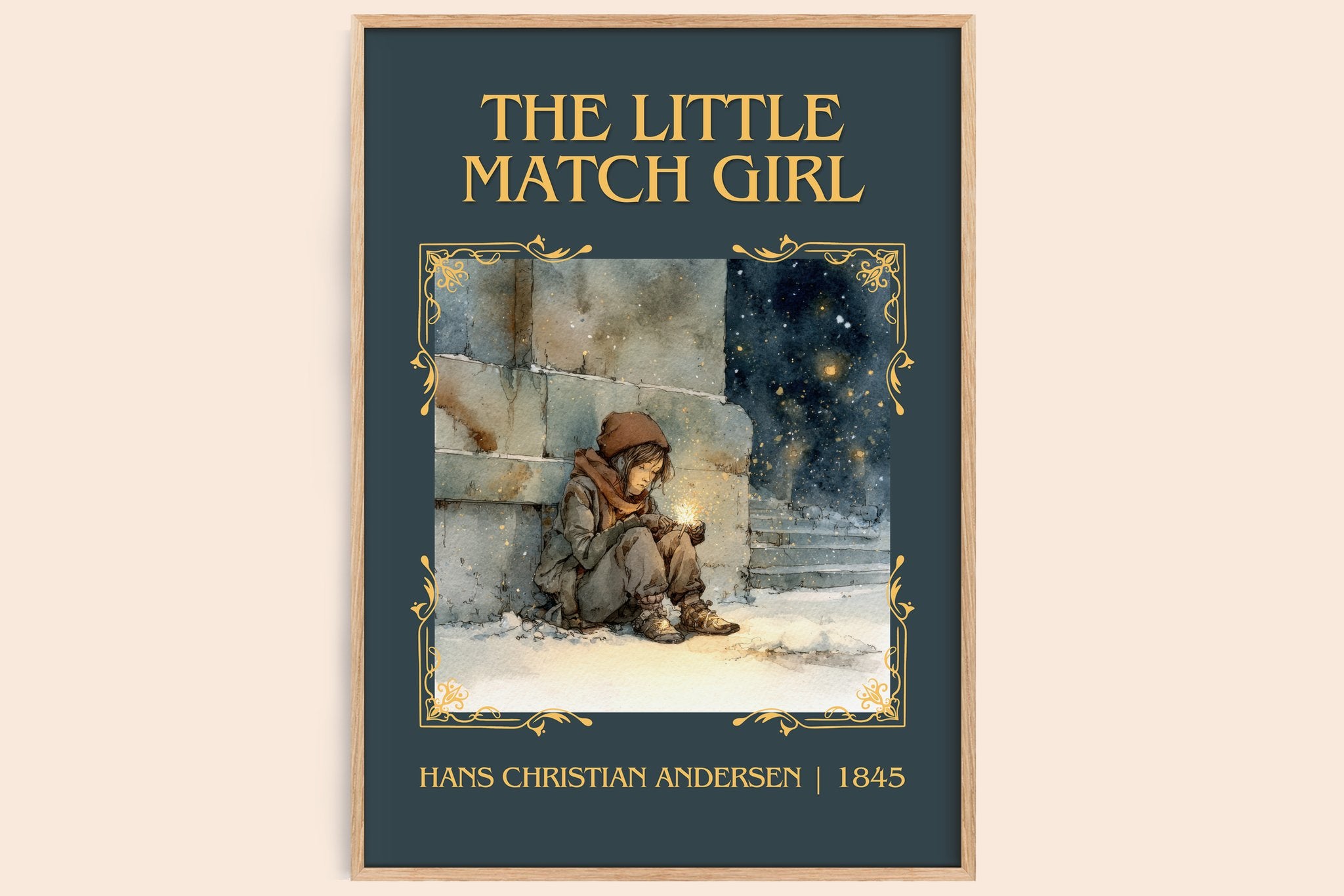 Little Match Girl Classic Book Art Print by Hans Christian Andersen