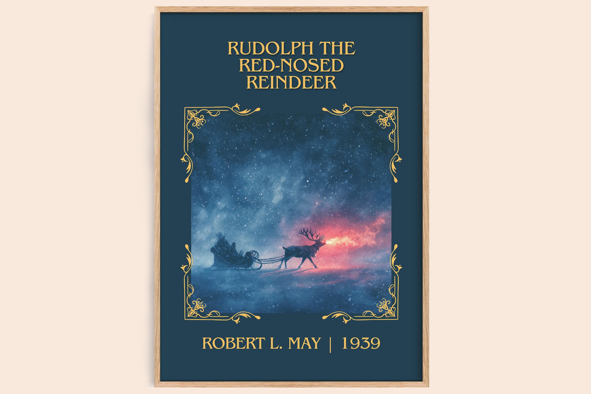Rudolph The Red-Nosed Reindeer Classic Book Art Print by Robert L. May