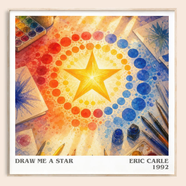 Draw Me A Star Literary Art Print by Eric Carle