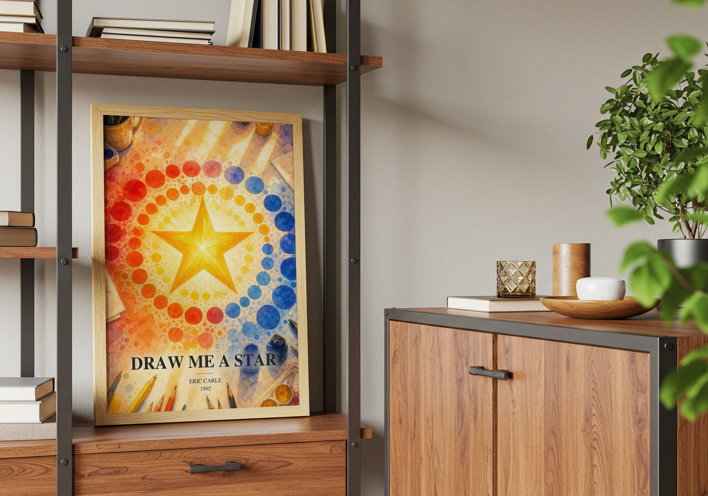 Draw Me A Star book watercolour illustration paper finish options – matte satin gloss