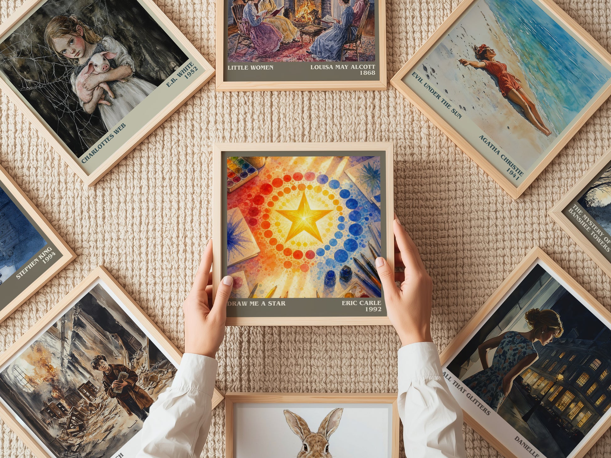 Draw Me A Star literary book poster framed on wall – childrens wall art