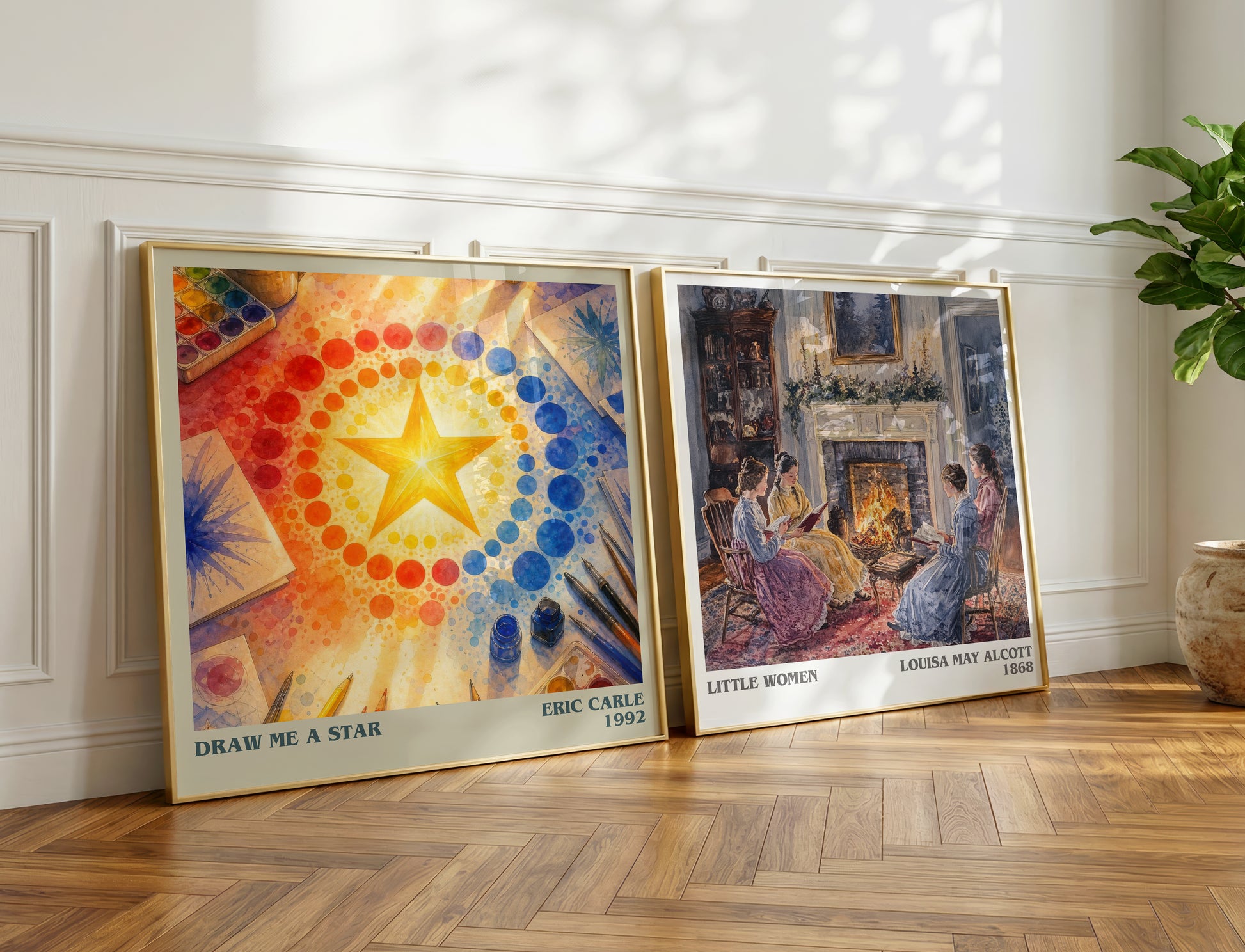 Draw Me A Star literary print on bookshelf – Eric Carle fan gift