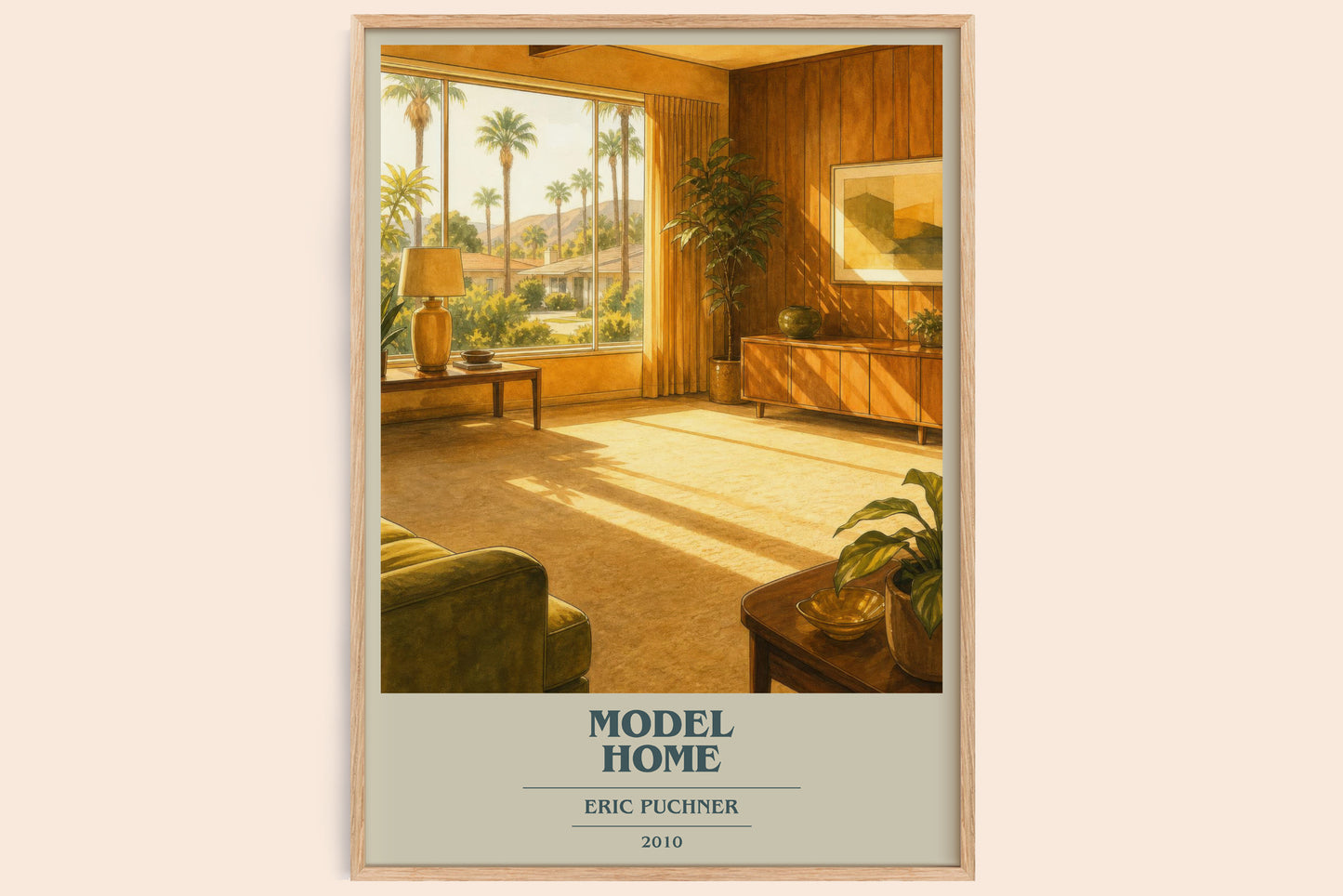 Model Home book cover book poster by Eric Puchner – framed literary art print