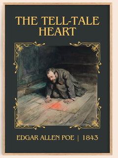 The Tell-Tale Heart classic book art book poster by Edgar Allen Poe – framed literary art print