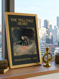 The Tell-Tale Heart classic book art print paper finish options – matte satin gloss