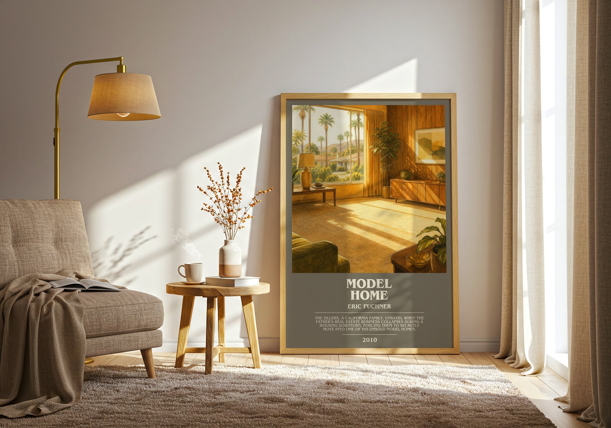 Model Home bookish print on bookshelf – Eric Puchner fan gift