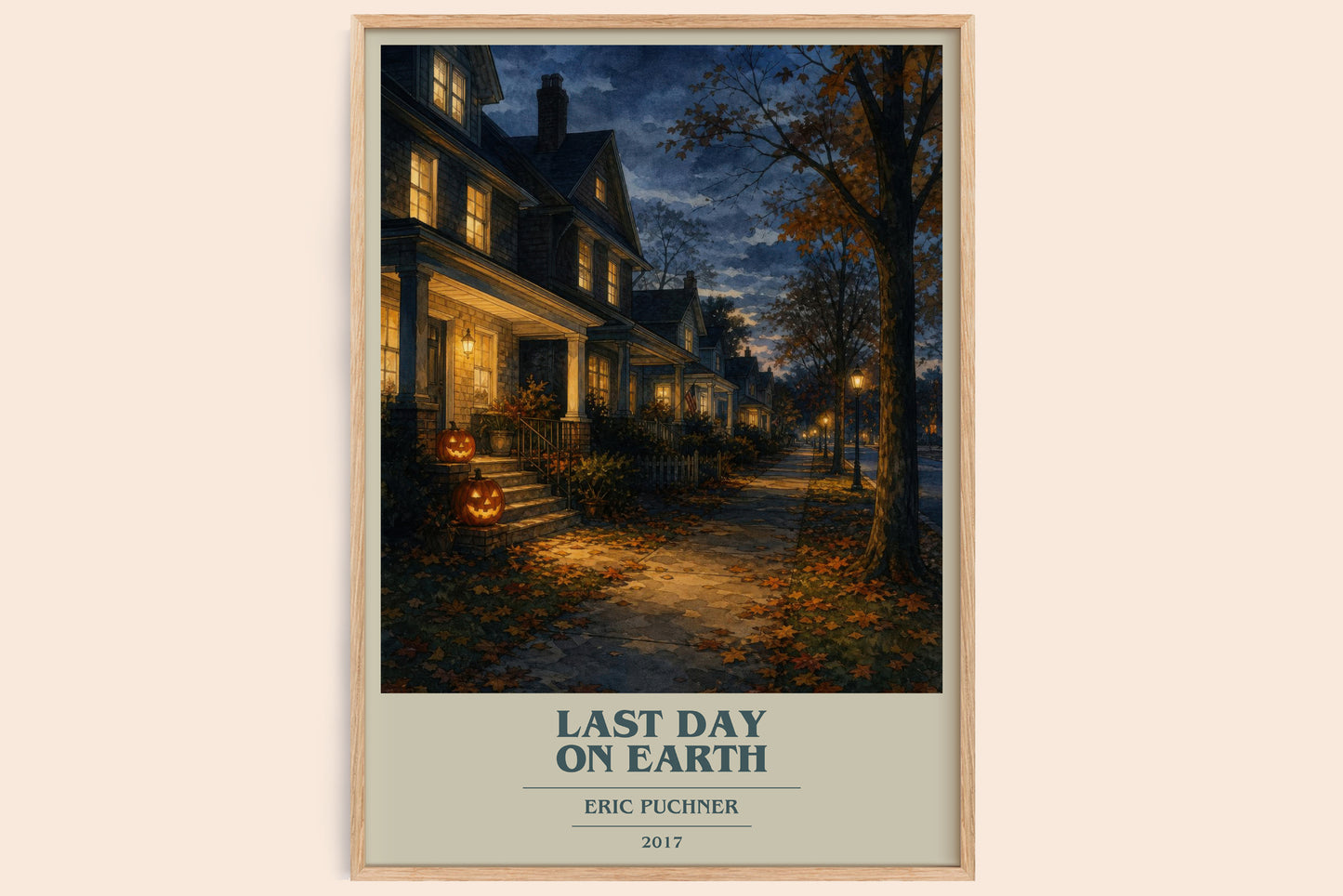 Last Day On Earth book cover book poster by Eric Puchner – framed literary art print