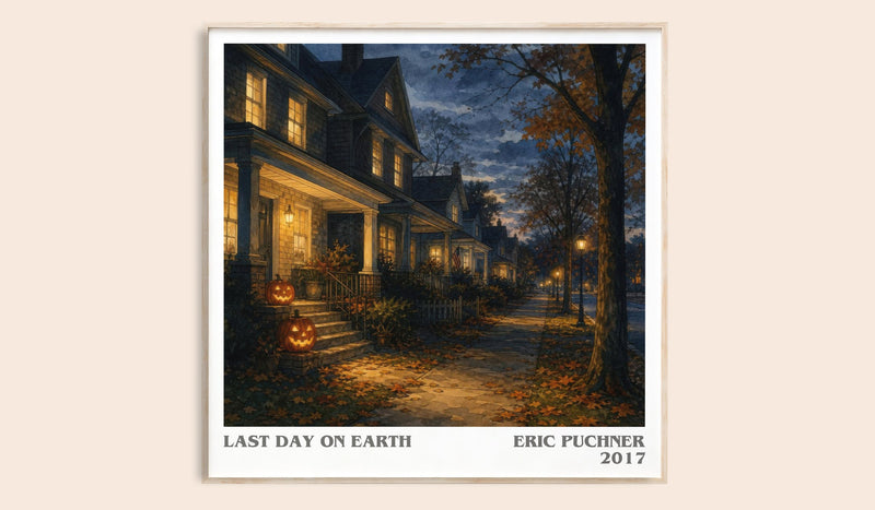 Last Day On Earth literary book poster by Eric Puchner – framed literary art print
