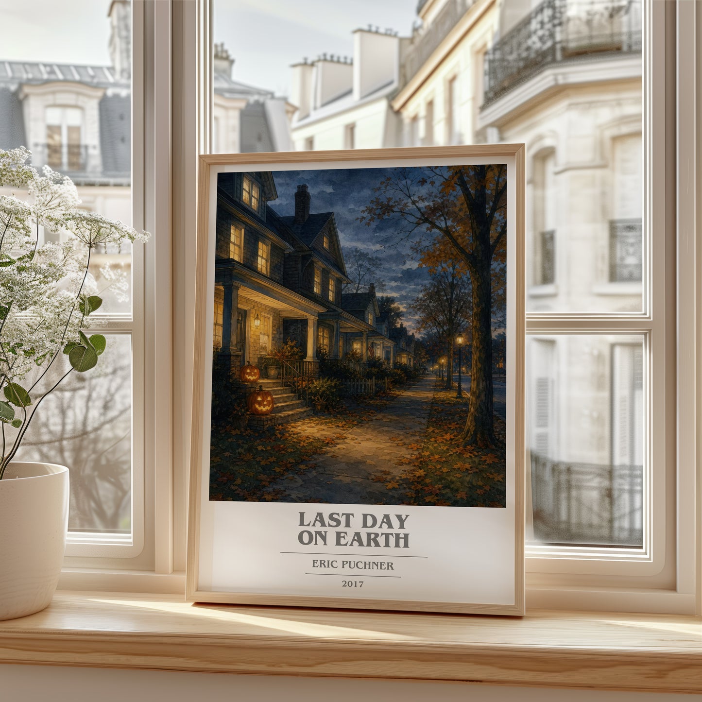 Last Day On Earth book cover poster colour and style options – Eric Puchner book art