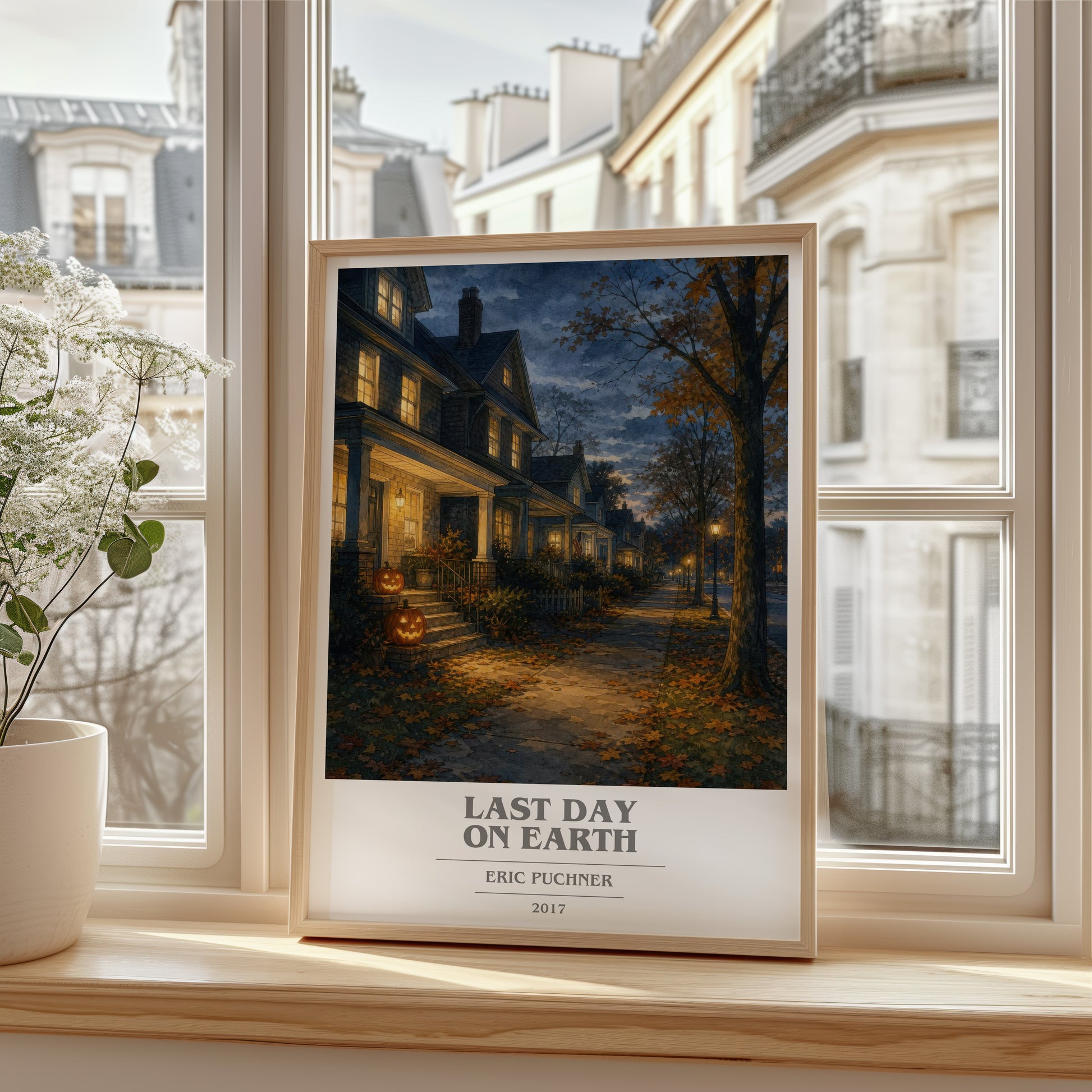 Last Day On Earth book cover poster colour and style options – Eric Puchner book art