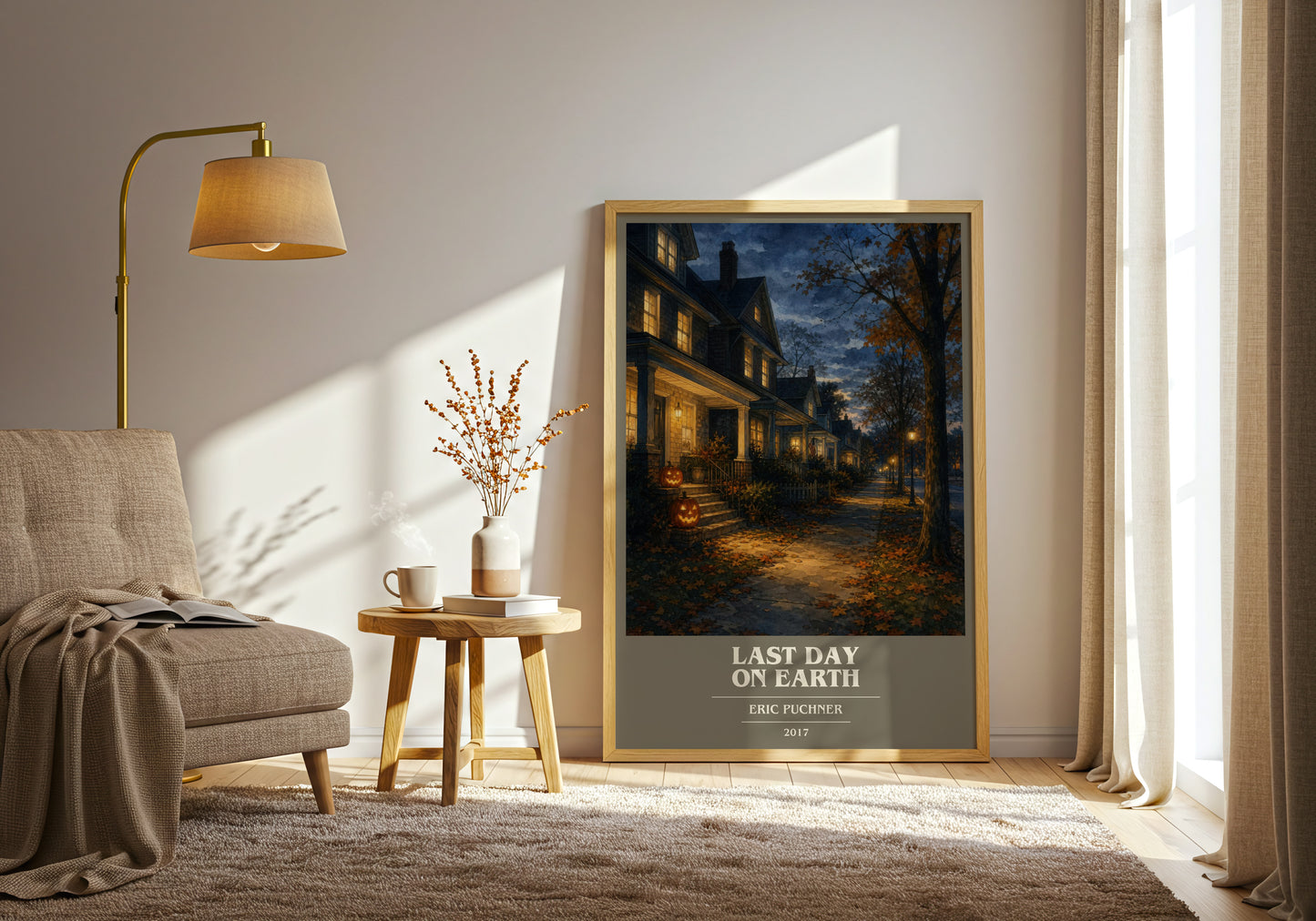 Last Day On Earth book cover print on bookshelf – Eric Puchner fan gift