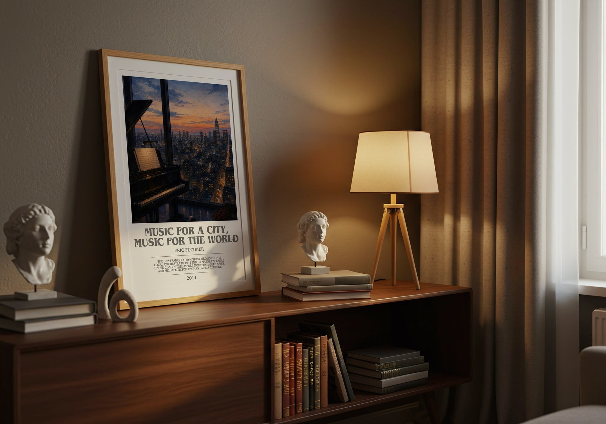Music For A City, Music For The World bookish book poster framed on wall – non fiction wall art