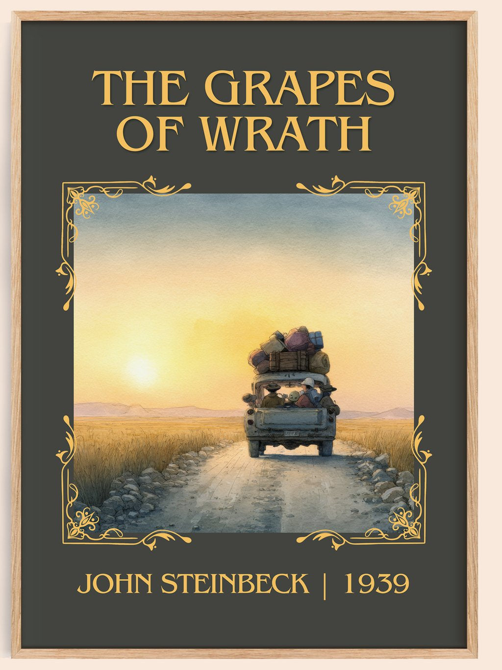 The Grapes Of Wrath Classic Book Art Print by John Steinbeck