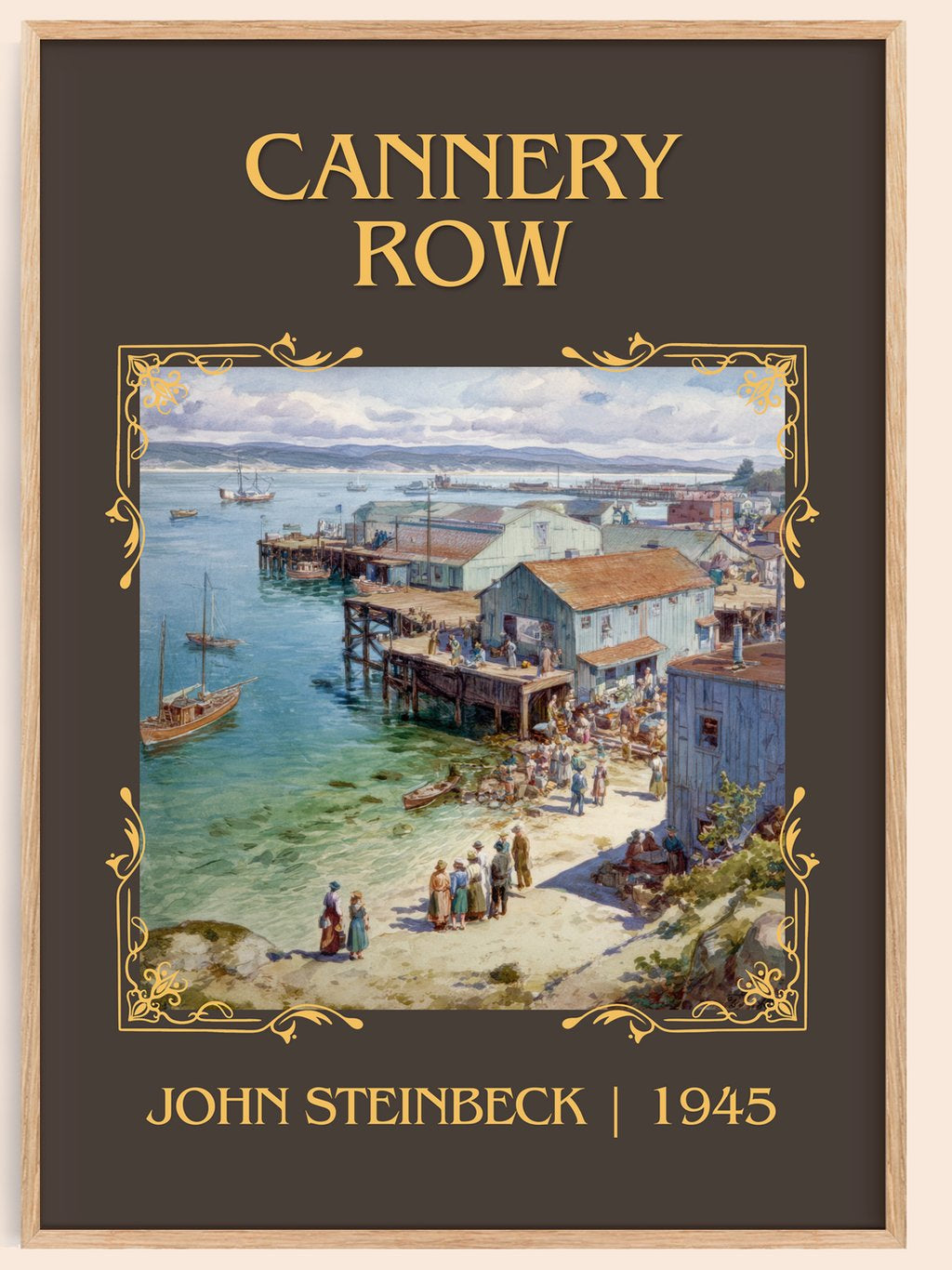 Cannery Row Classic Book Art Print by John Steinbeck