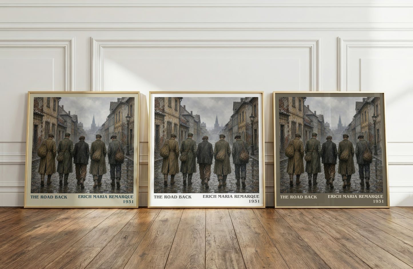 The Road Back literary art print colour and style options – Erich Maria Remarque book art