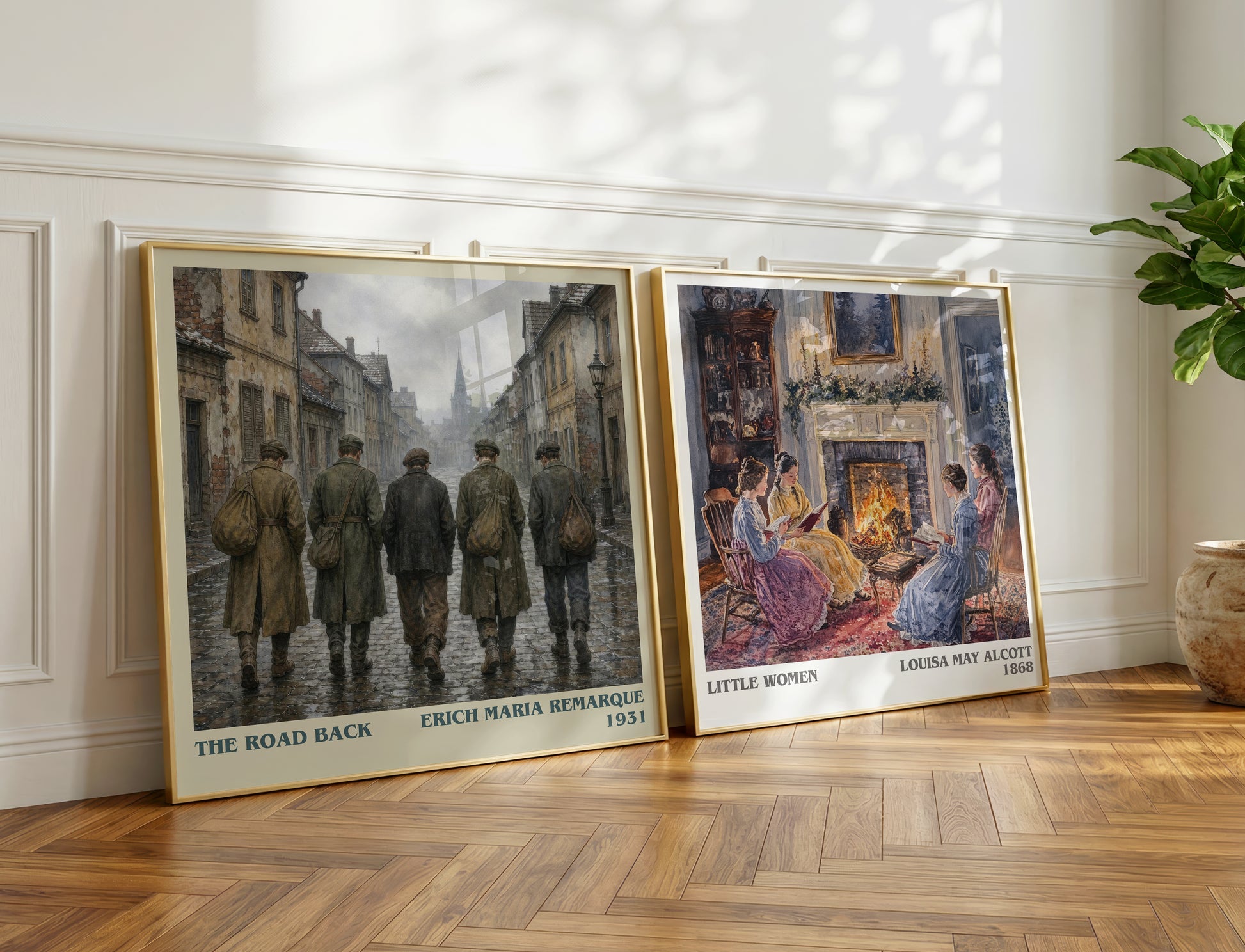 The Road Back literary print on bookshelf – Erich Maria Remarque fan gift