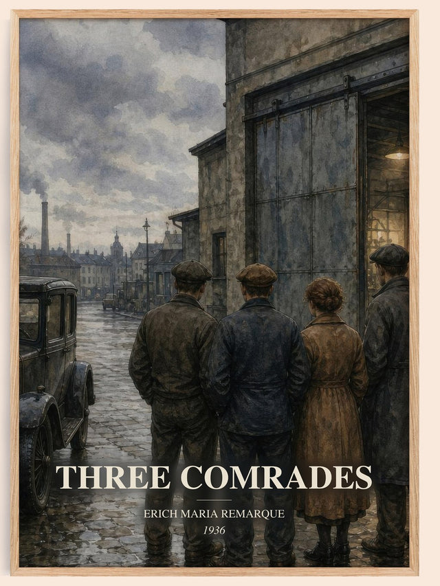 Three Comrades Book Watercolour Illustration by Erich Maria Remarque