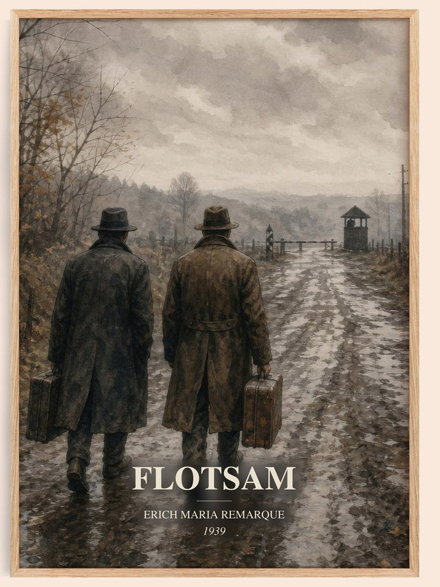 Flotsam Book Watercolour Illustration by Erich Maria Remarque