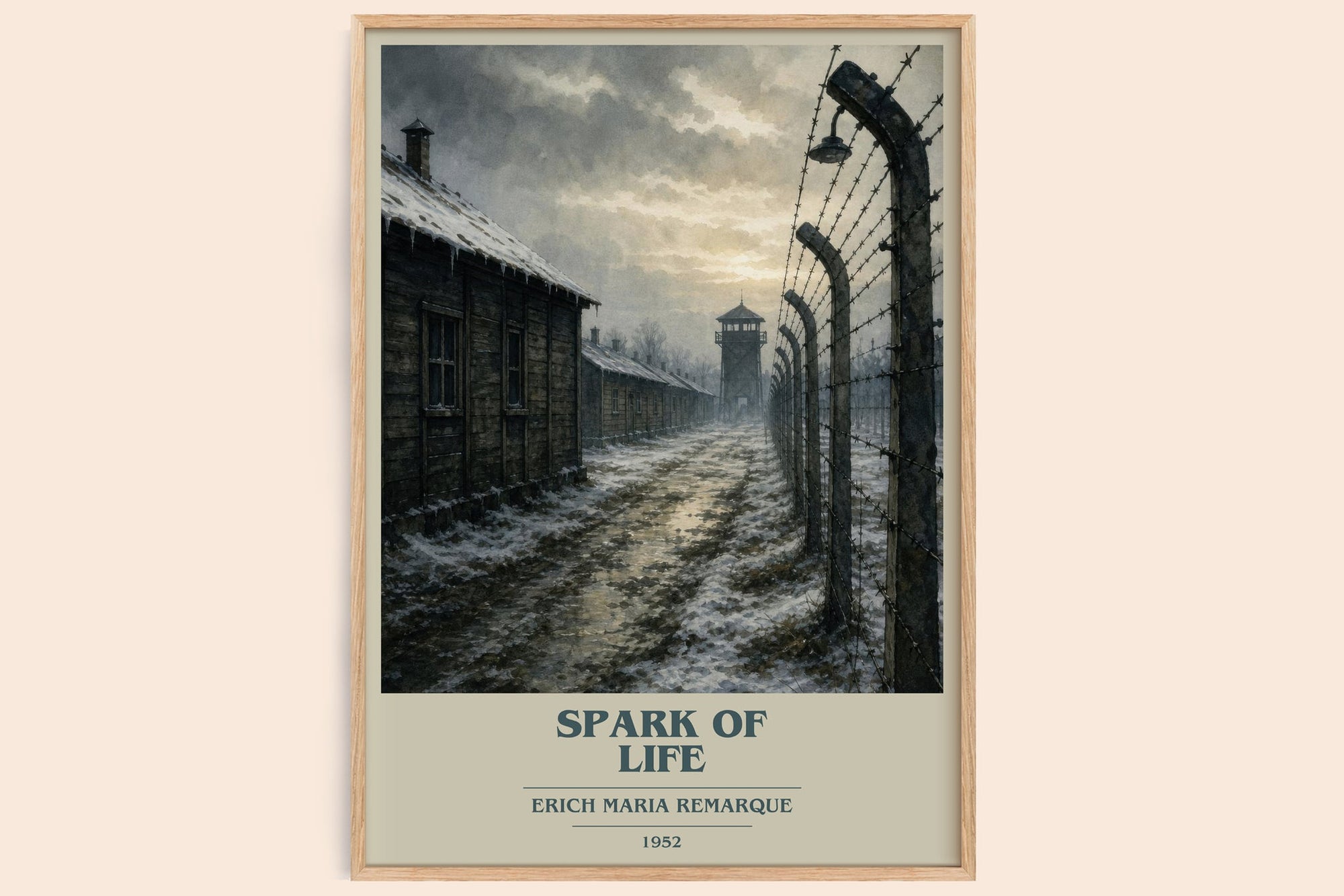 Spark Of Life book cover book poster by Erich Maria Remarque – framed literary art print