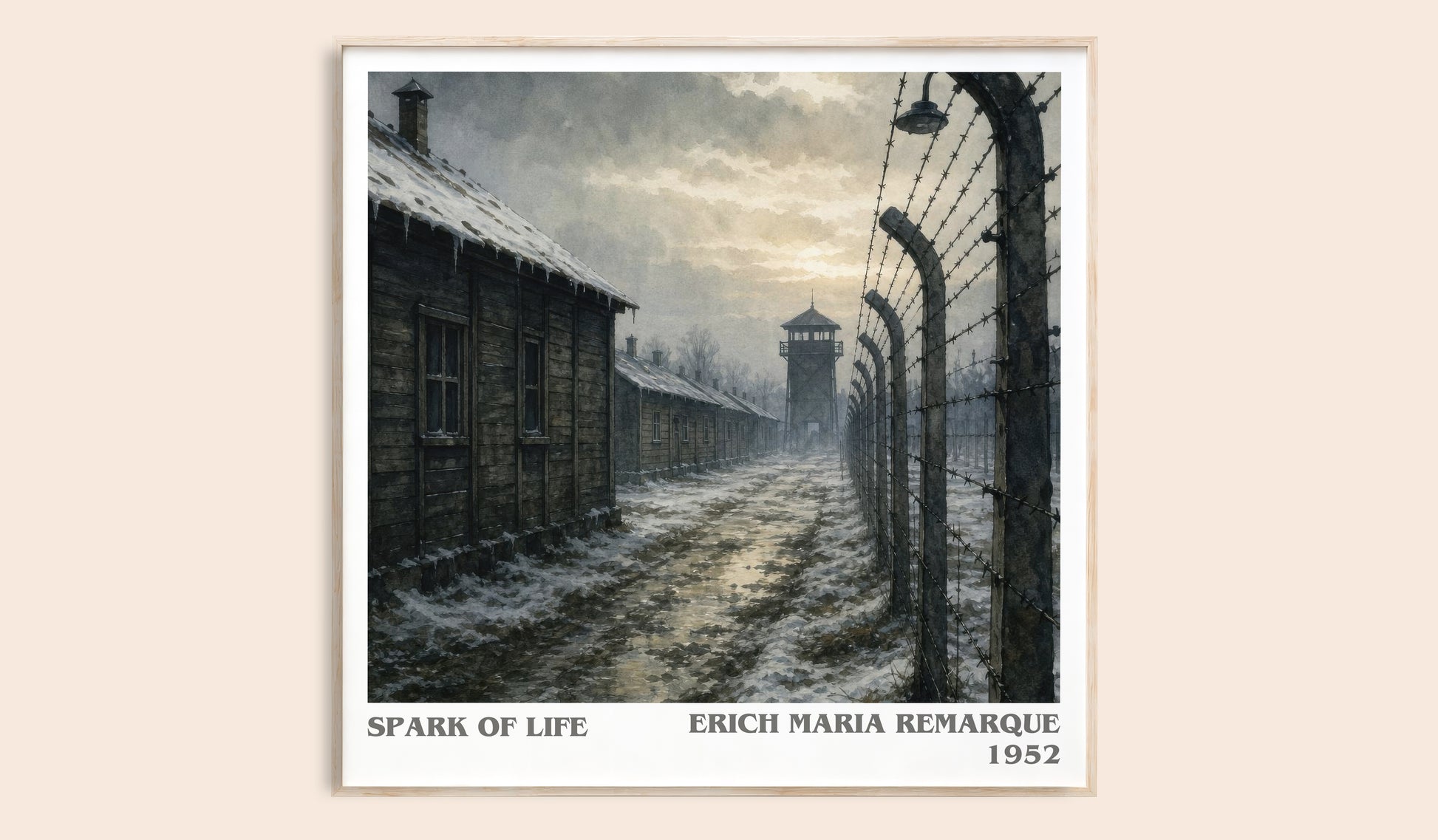 Spark Of Life literary book poster by Erich Maria Remarque – framed literary art print