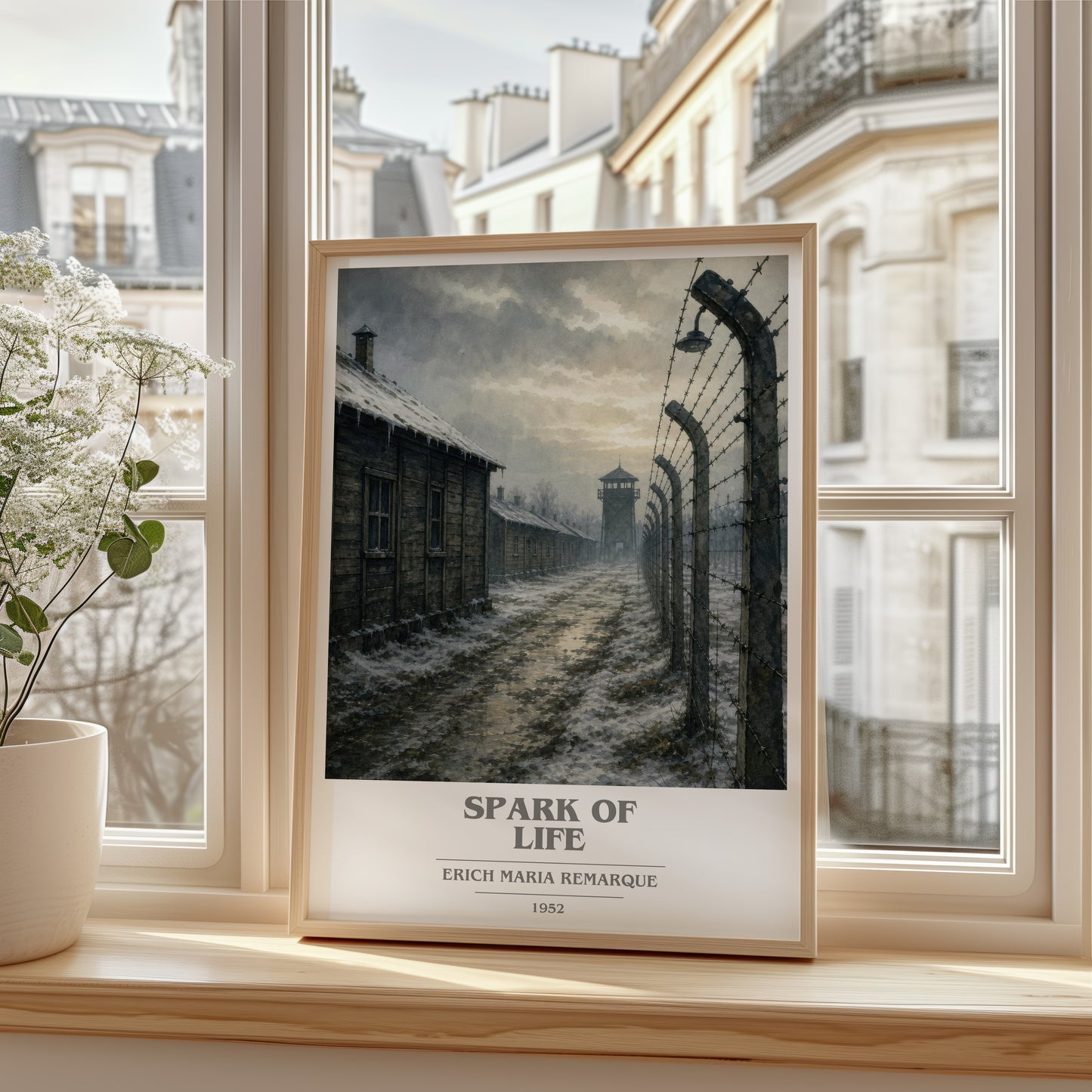 Spark Of Life book cover poster colour and style options – Erich Maria Remarque book art